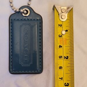 Coach Teal Leather Key Holder